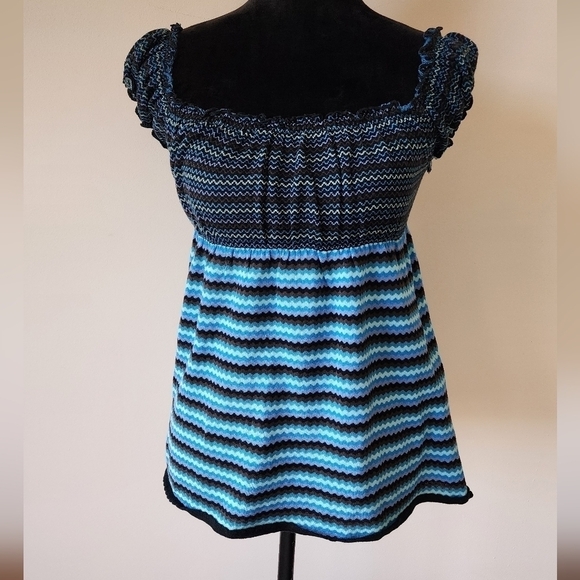 Free People Tops - Free People Women's Blue and black striped shirt size S.